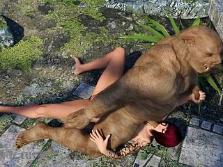 Lợn quái vật tấn công và khoảng fucks Busty 3D Hottie! Sex với Monsters 3DX