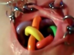 Чрезвычайно Weirdo проколол Вагинальные Вставки М.А.